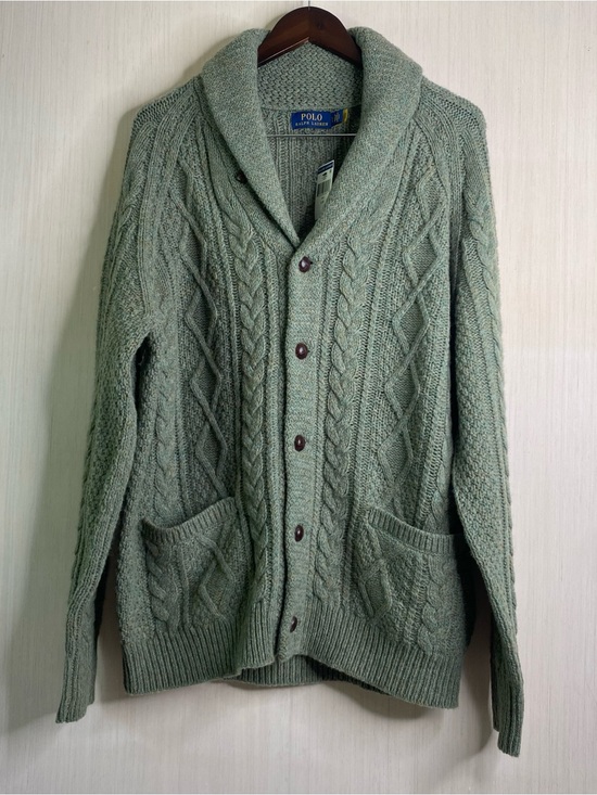 Polo Ralph Lauren Other - Polo by Ralph Lauren Men’s Shawl Collar Cable Wool-Cashmere Blend Cardigan Large